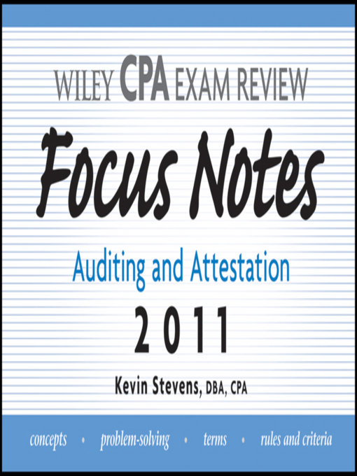 Title details for Wiley CPA Examination Review Focus Notes by Kevin Stevens - Available